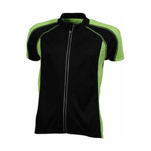 t shirt cycliste personnalisable Noir Lime