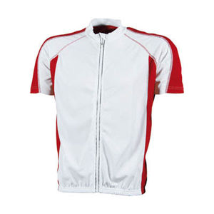 t shirt cyclistes publicitaires Blanc Rouge