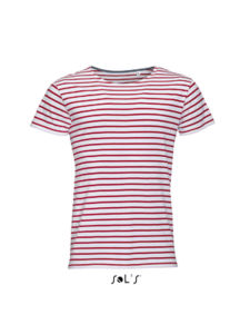T-shirt personnalisé : Miles Men Blanc Rouge