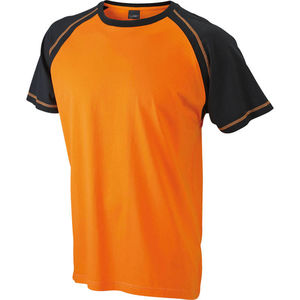 t shirt publicitaire bricolage Orange Noir