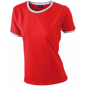 t shirt publicitaire femmes Rouge Gris chiné