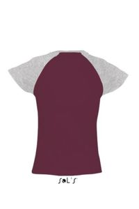 T-shirt publicitaire : Milky Gris chiné Bordeaux 2