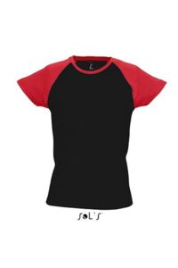 T-shirt publicitaire : Milky Noir Rouge