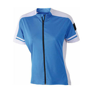 tee shirt cycliste publicitaire Bleu cobalt