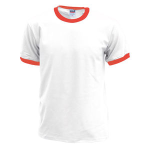 tee shirt imprimé Blanc Rouge