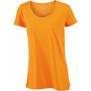 tee shirt imprime femme Orange