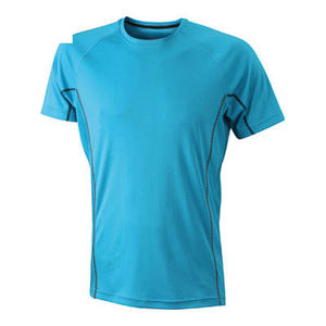 tee shirt logo entreprise Turquoise Noir
