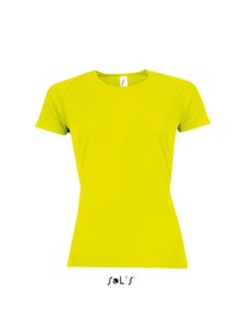 Tee-shirt personnalisable : Sporty Women Jaune Fluo