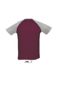 Tee-shirt personnalisé : Funky Gris chiné Bordeaux 2