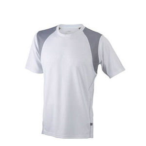 tee shirts logo entreprise Blanc Argent