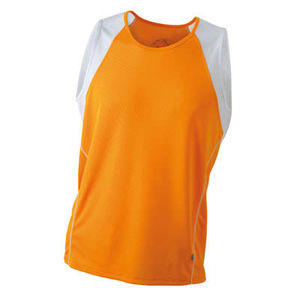 tshirts impression logo Orange Blanc