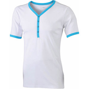 tshirts personnalisable homme Blanc Turquoise
