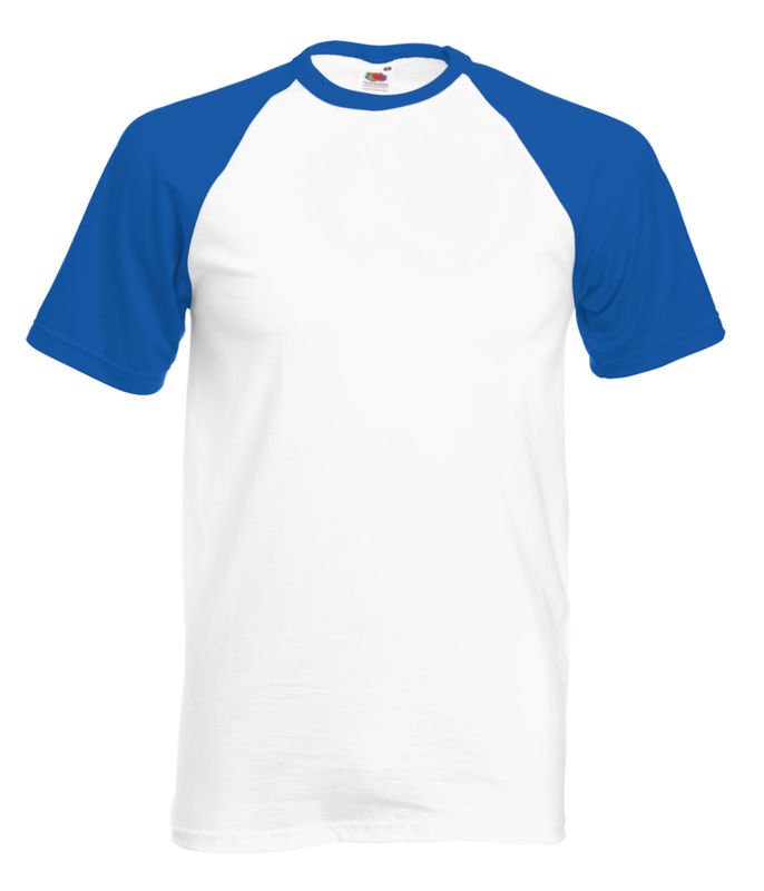 Baseball T | T Shirt publicitaire pour homme Blanc Bleu 1