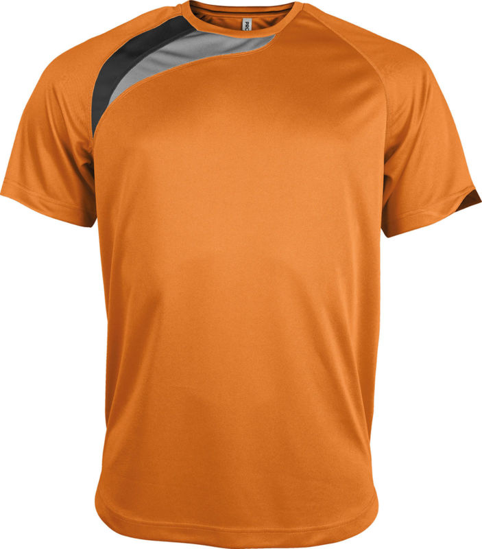 Bigga | T Shirt publicitaire pour homme Orange Noir Gris