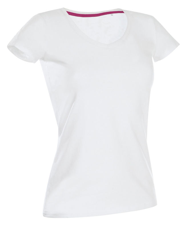 Claire V-Neck | T Shirt publicitaire pour femme Blanc 1
