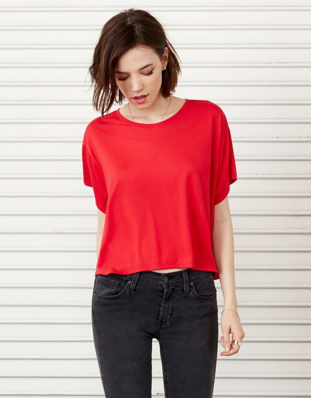 Flowy Boxy | T Shirt publicitaire pour femme Rouge 1