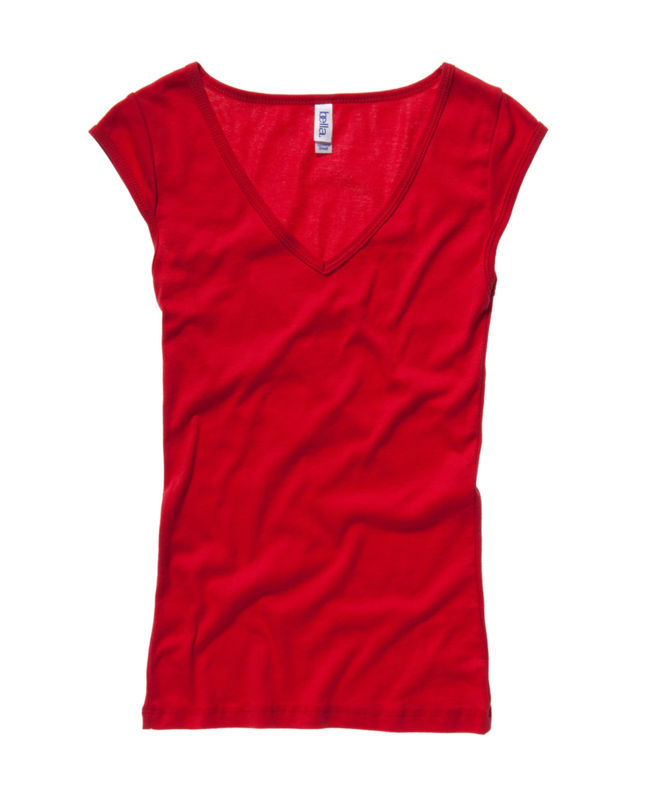 Hino | T Shirt publicitaire pour femme Rouge 3