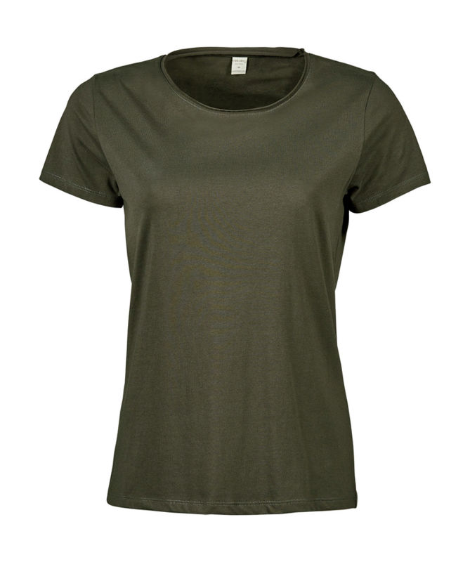 Iaffibu | T Shirt publicitaire pour femme Vert Olive