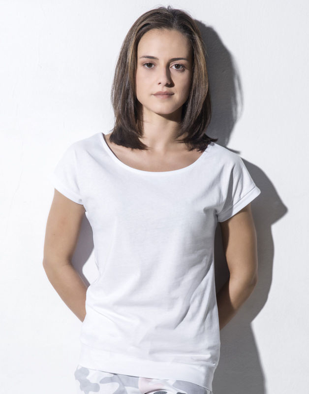 Iafojo | T Shirt publicitaire pour femme Blanc 2