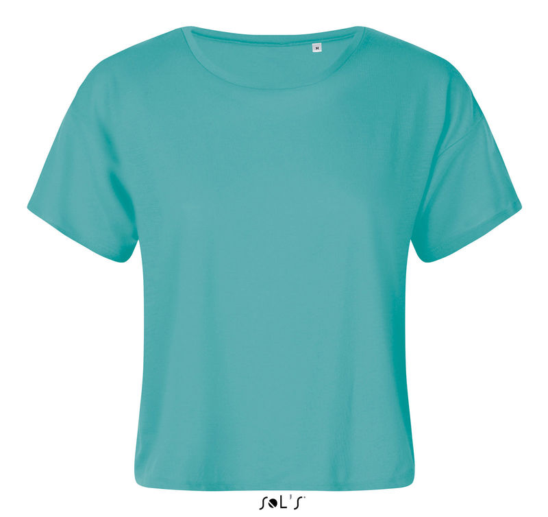 Maeva | T Shirt publicitaire pour femme Bleu caraïbes