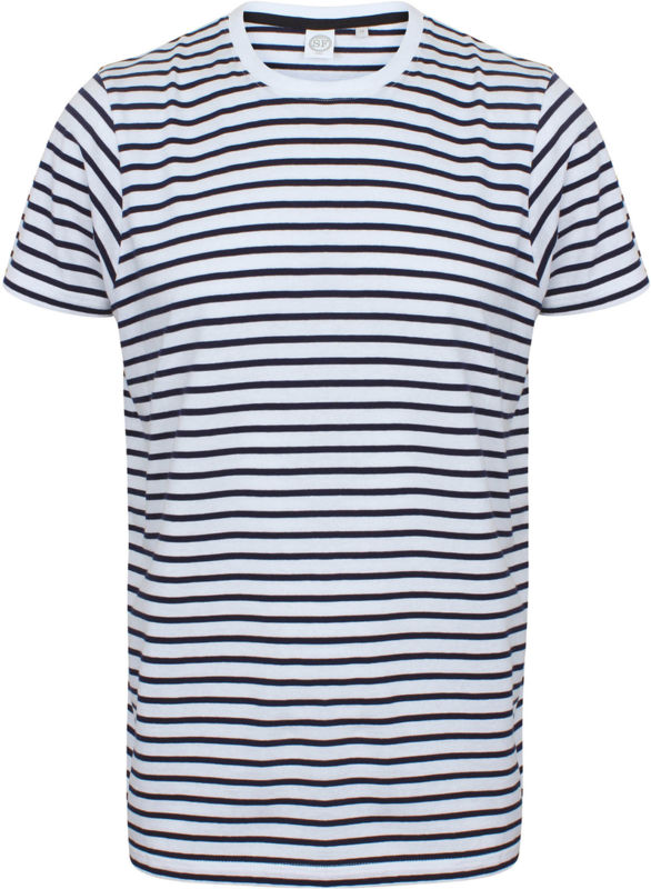 Maloo | T Shirt publicitaire pour homme Blanc Oxford Marine