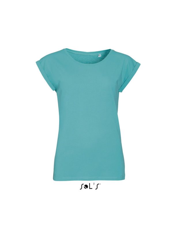 Melba | T Shirt publicitaire pour femme Bleu caraïbes