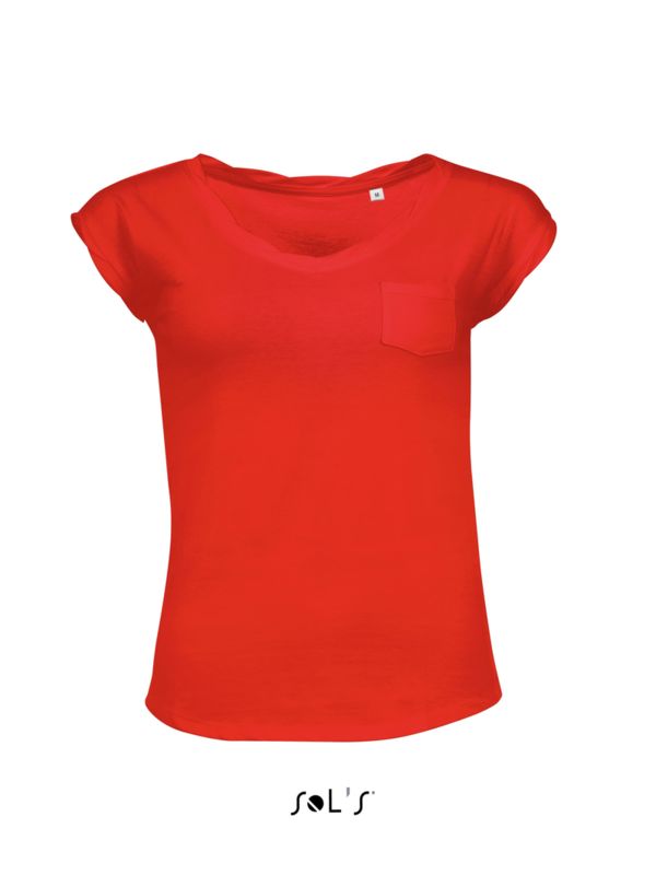 Mod Women | T Shirt publicitaire pour femme Rouge Coquelico