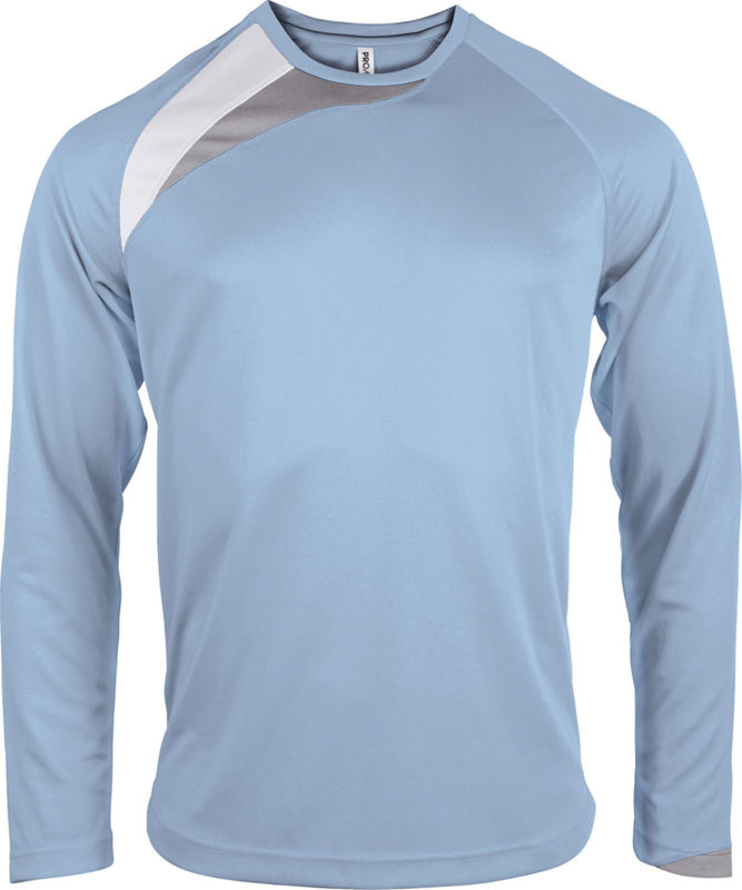 Seki | T Shirt publicitaire pour enfant Bleu ciel Blanc Gris
