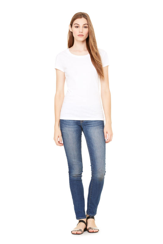 Sheer Mini Rib | T Shirt publicitaire pour femme Blanc 1