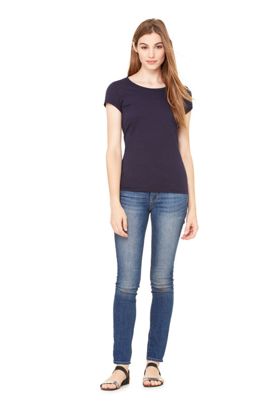 Sheer Mini Rib | T Shirt publicitaire pour femme Bleu 1