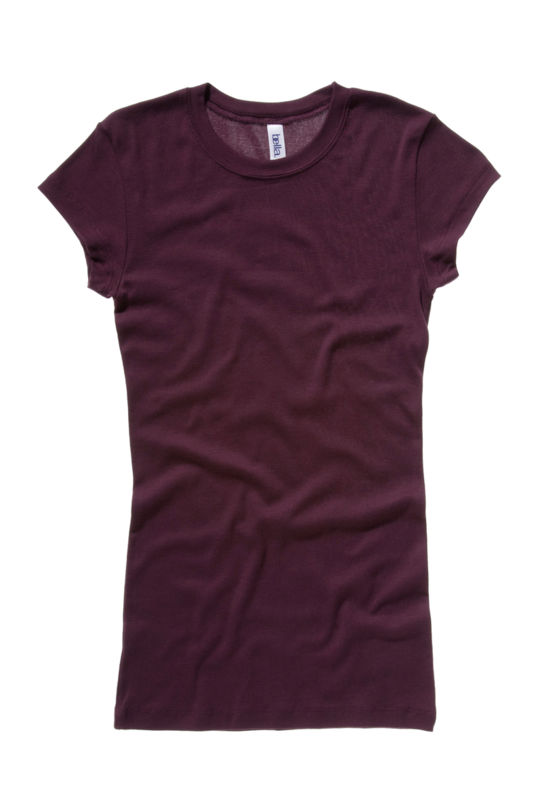 Sheer Mini Rib | T Shirt publicitaire pour femme Bordeaux 1