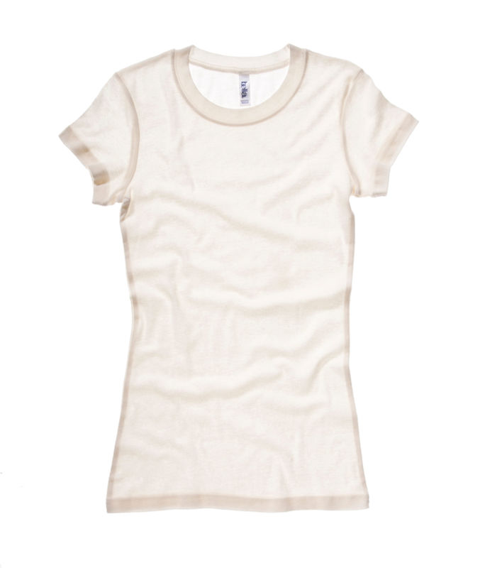 Sheer Mini Rib | T Shirt publicitaire pour femme Crème 1