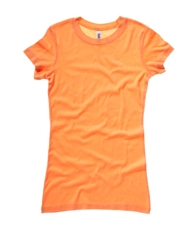 Sheer Mini Rib | T Shirt publicitaire pour femme Orange 1