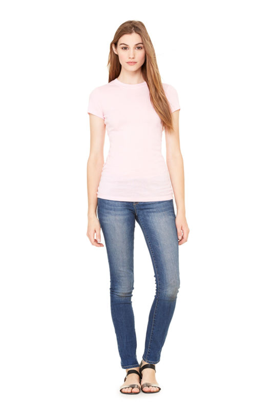 Sheer Mini Rib | T Shirt publicitaire pour femme Rose 1