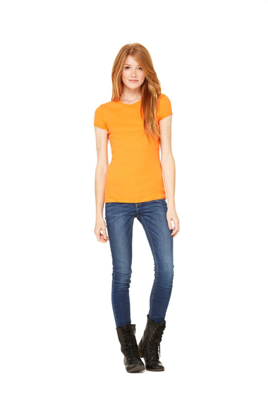 Stretch Rib | T Shirt publicitaire pour femme Orange 1