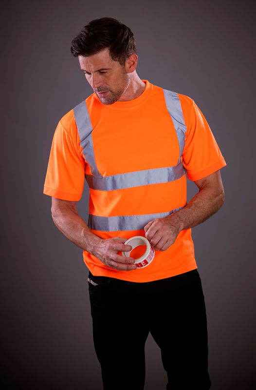 Toola | T Shirt publicitaire pour homme Orange Securite 1