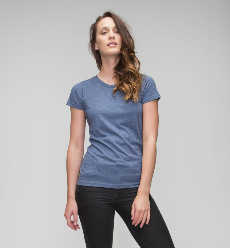 Vadu | T Shirt publicitaire pour femme Bleu Deluxe 1