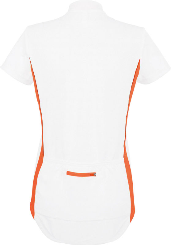 Vaje | T Shirt publicitaire pour femme Blanc Orange