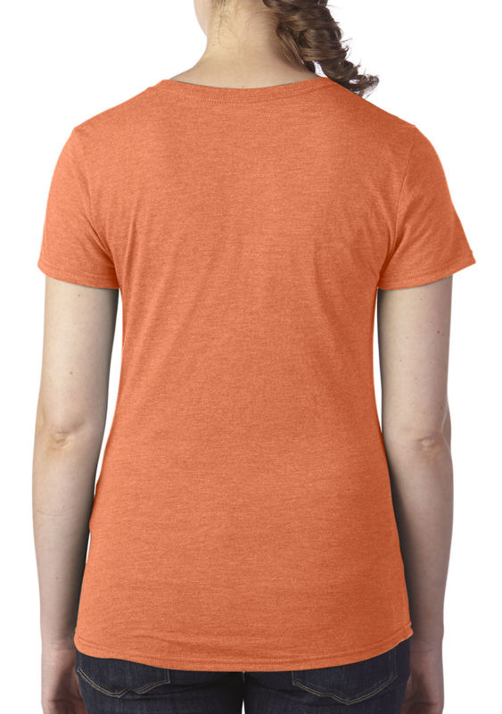 Vutoho | T Shirt publicitaire pour femme Orange chiné