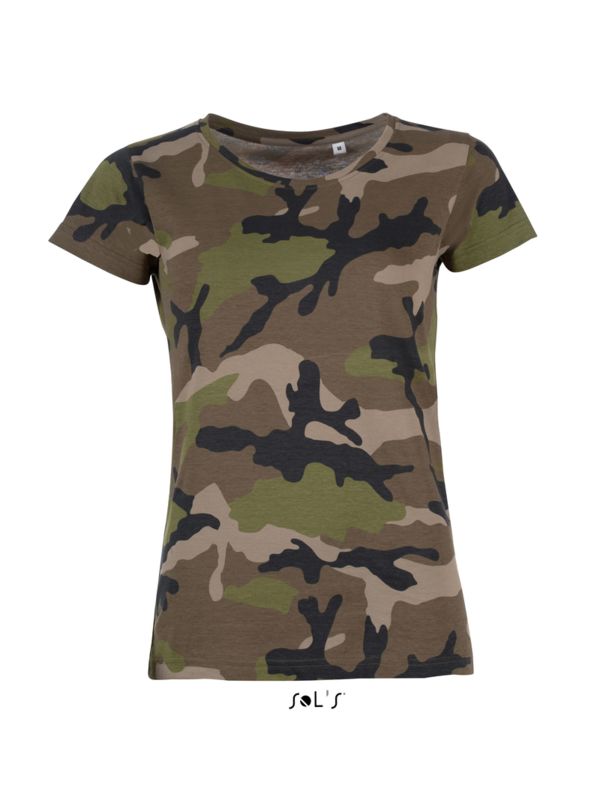Camo Women | T Shirt personnalisé pour femme Camouflage