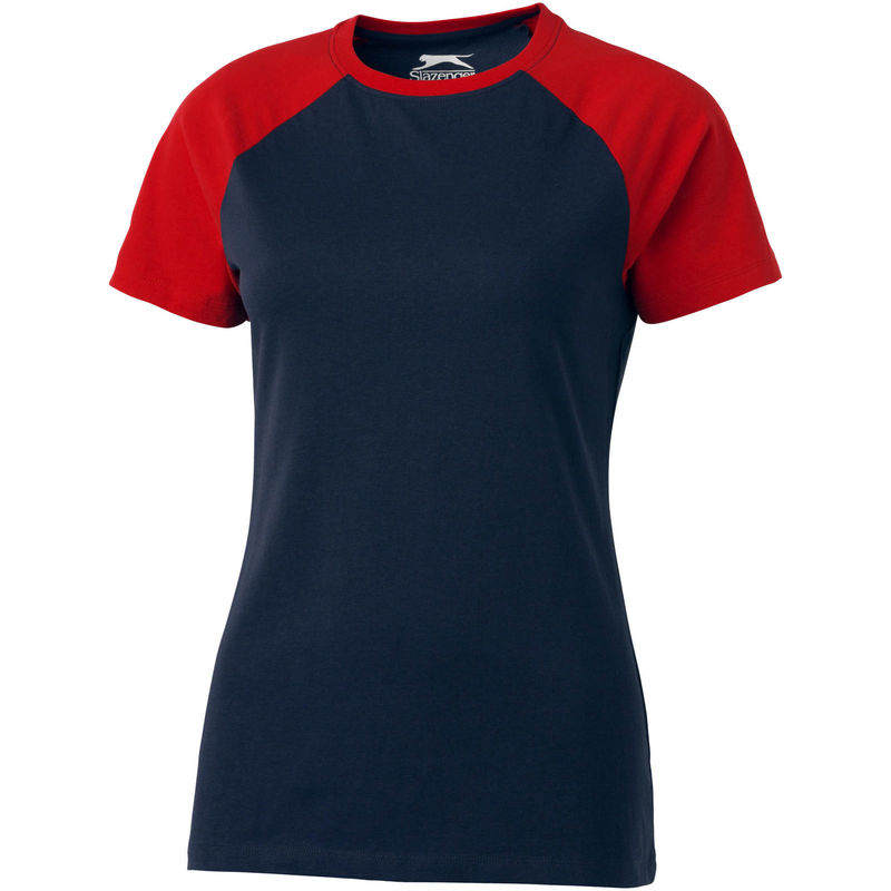Femme Backspin | T Shirt personnalisé pour femme Marine Rouge