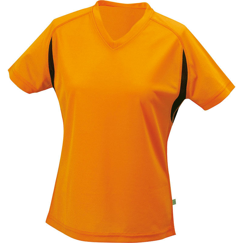 Ryroo | T Shirt personnalisé pour femme Orange Noir