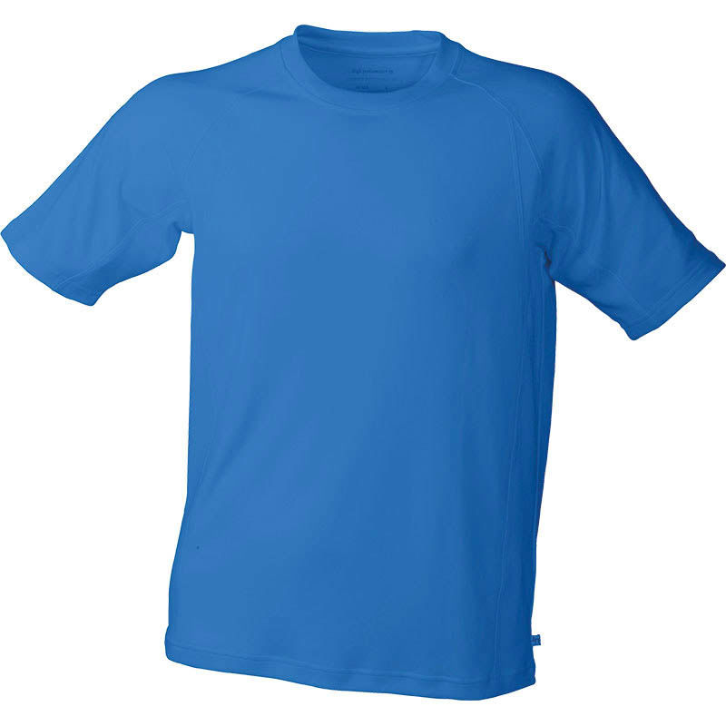 tee shirt marquage logos Bleu azur