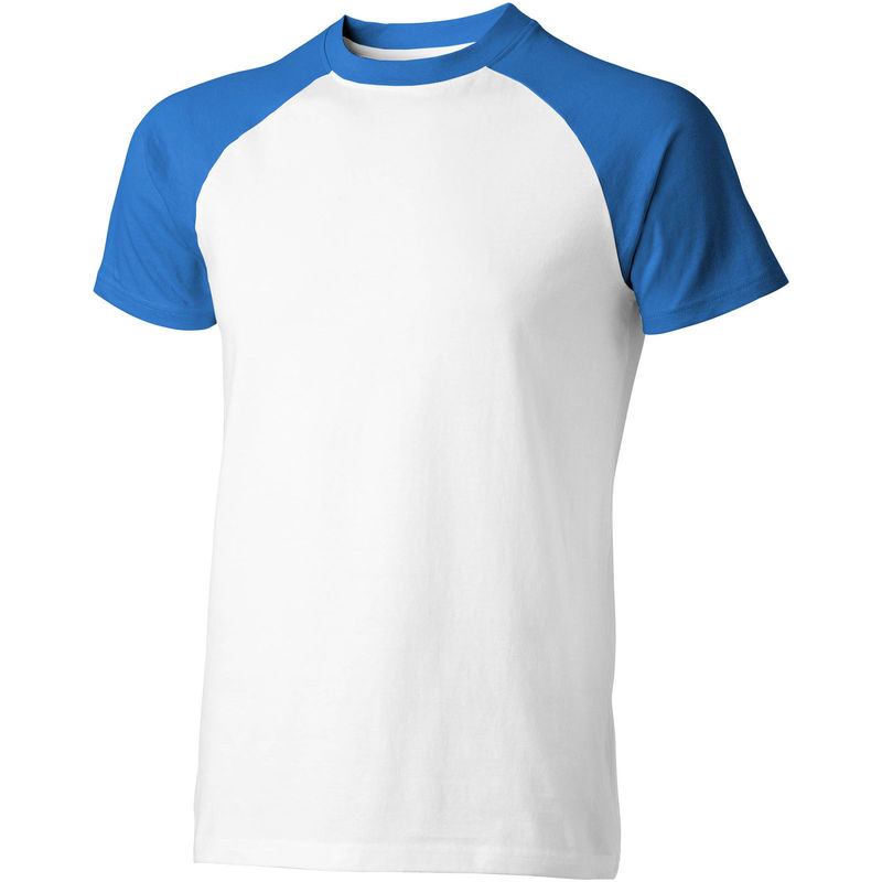 Backspin | Tee Shirt publicitaire pour homme Blanc Bleu ciel