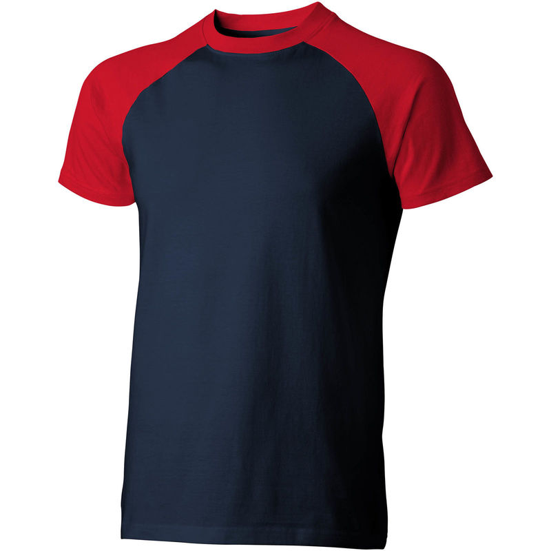 Backspin | Tee Shirt publicitaire pour homme Marine Rouge