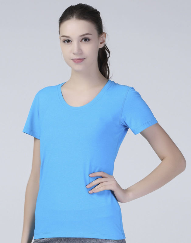 Bunie | Tee Shirt publicitaire pour femme Bleu océan Gris 2