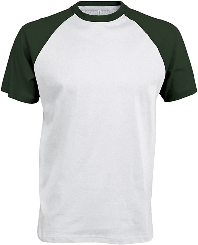 Dapi | Tee Shirt publicitaire pour homme Blanc Vert forêt