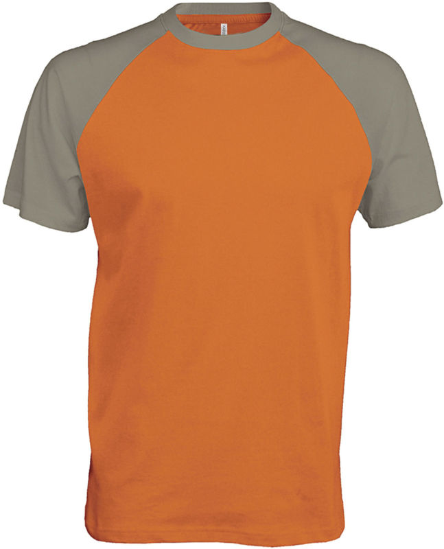 Dapi | Tee Shirt publicitaire pour homme Orange Gris Clair