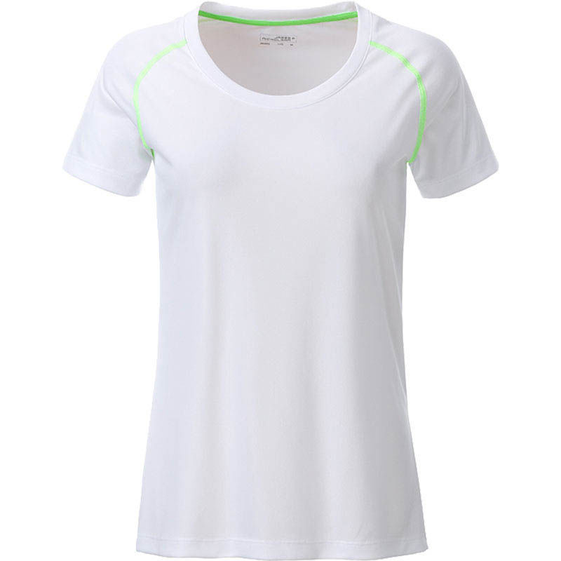 Doggoo | Tee Shirt publicitaire pour femme Blanc Vert vif