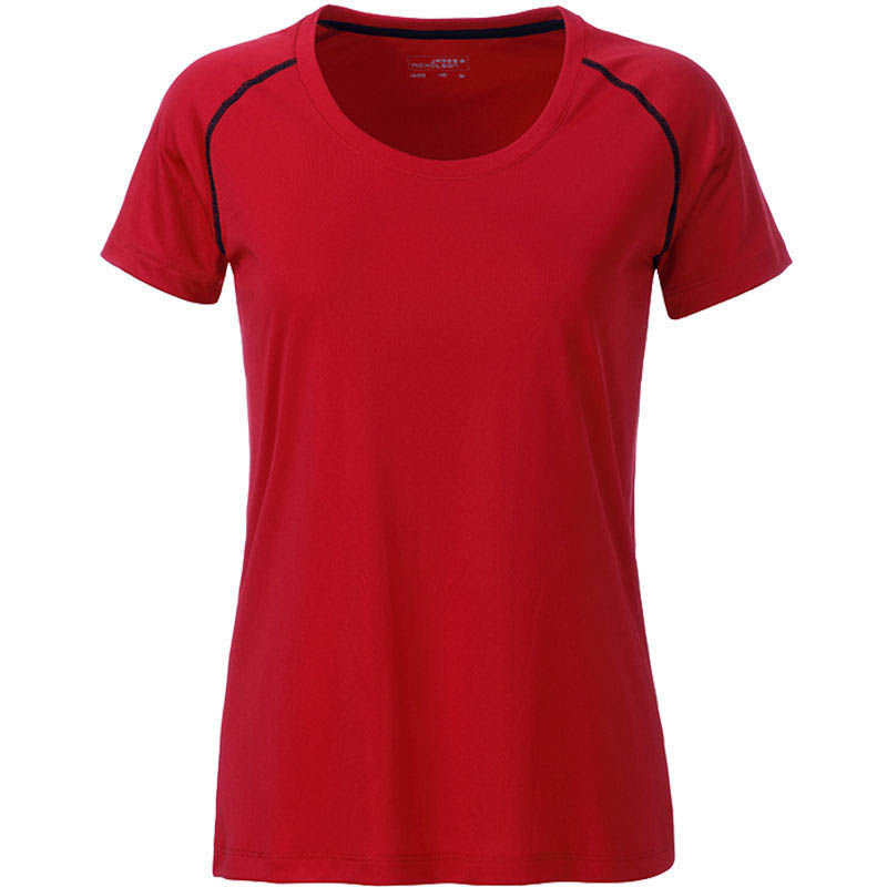 Doggoo | Tee Shirt publicitaire pour femme Rouge Noir